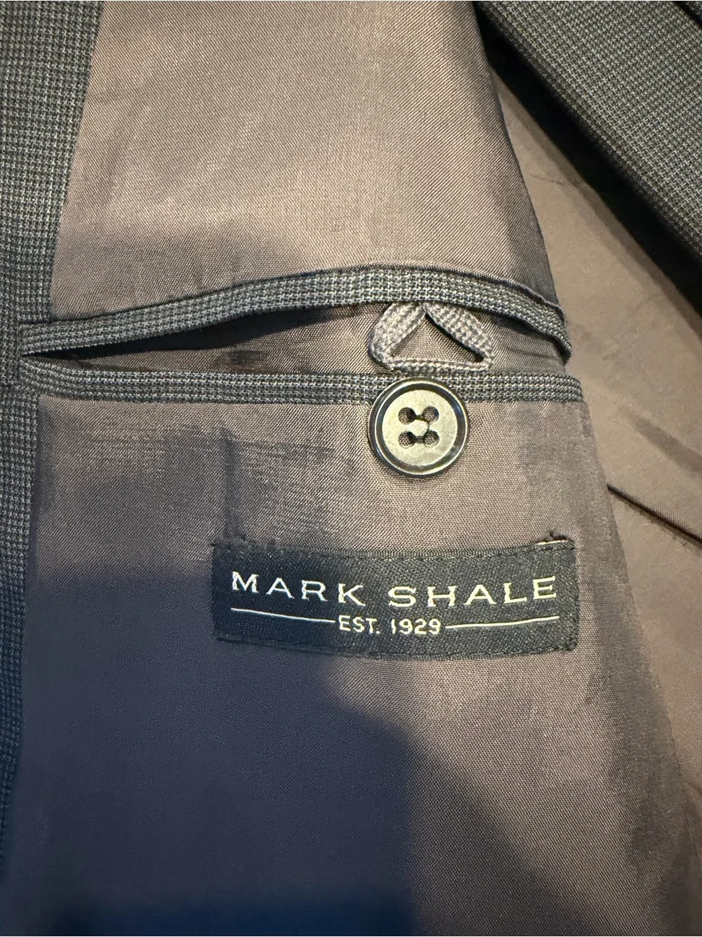 Mark Shale Men's Blazer Jacket and Pants - Charcoal Gray/Black Pattern